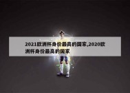 2021欧洲杯身价最高的国家,2020欧洲杯身价最高的国家