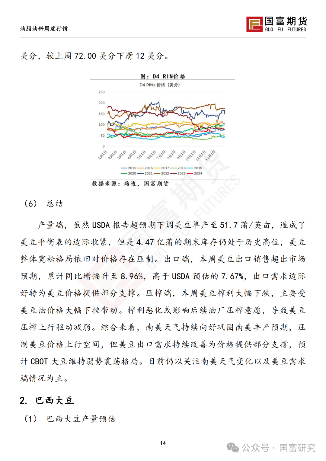 南美天气形势积极，豆系估值受到压制