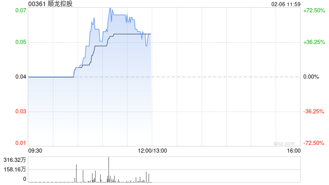 顺龙控股现涨65% 接管人已接获入围潜在买家的超过一份经调整不具约束力要约